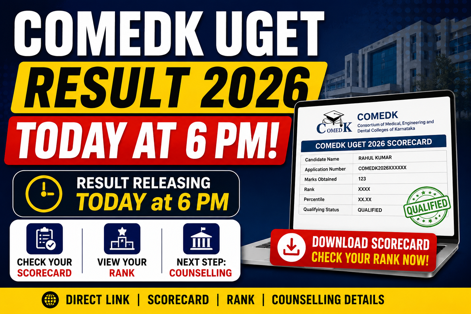 COMEDK UGET Result 2026