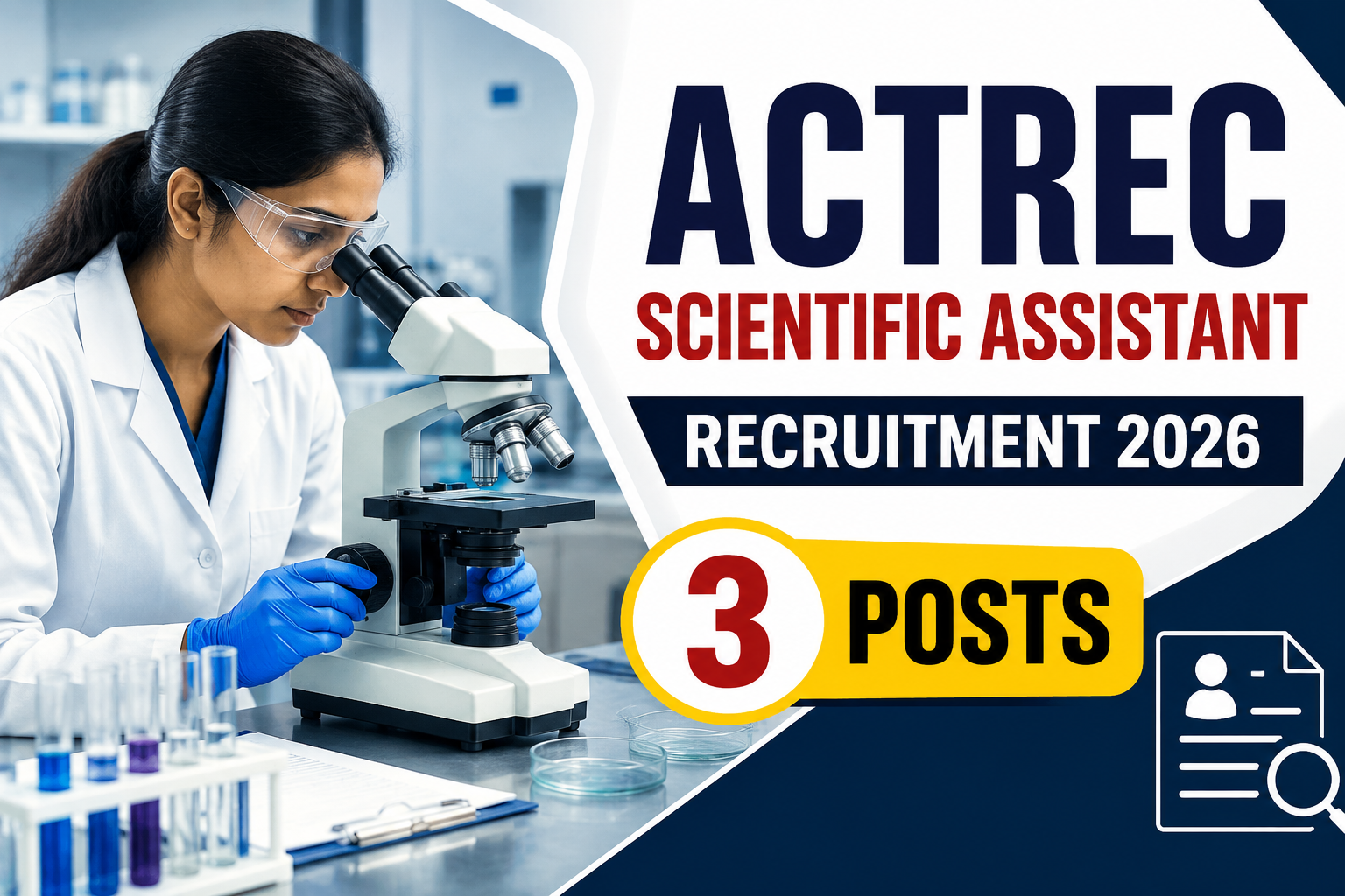 ACTREC Scientific Assistant Recruitment Banner