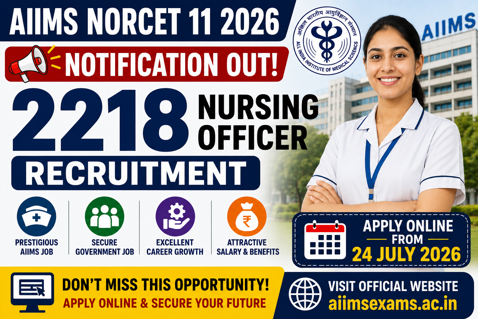 Nursing Officer Recruitment 2026 Banner