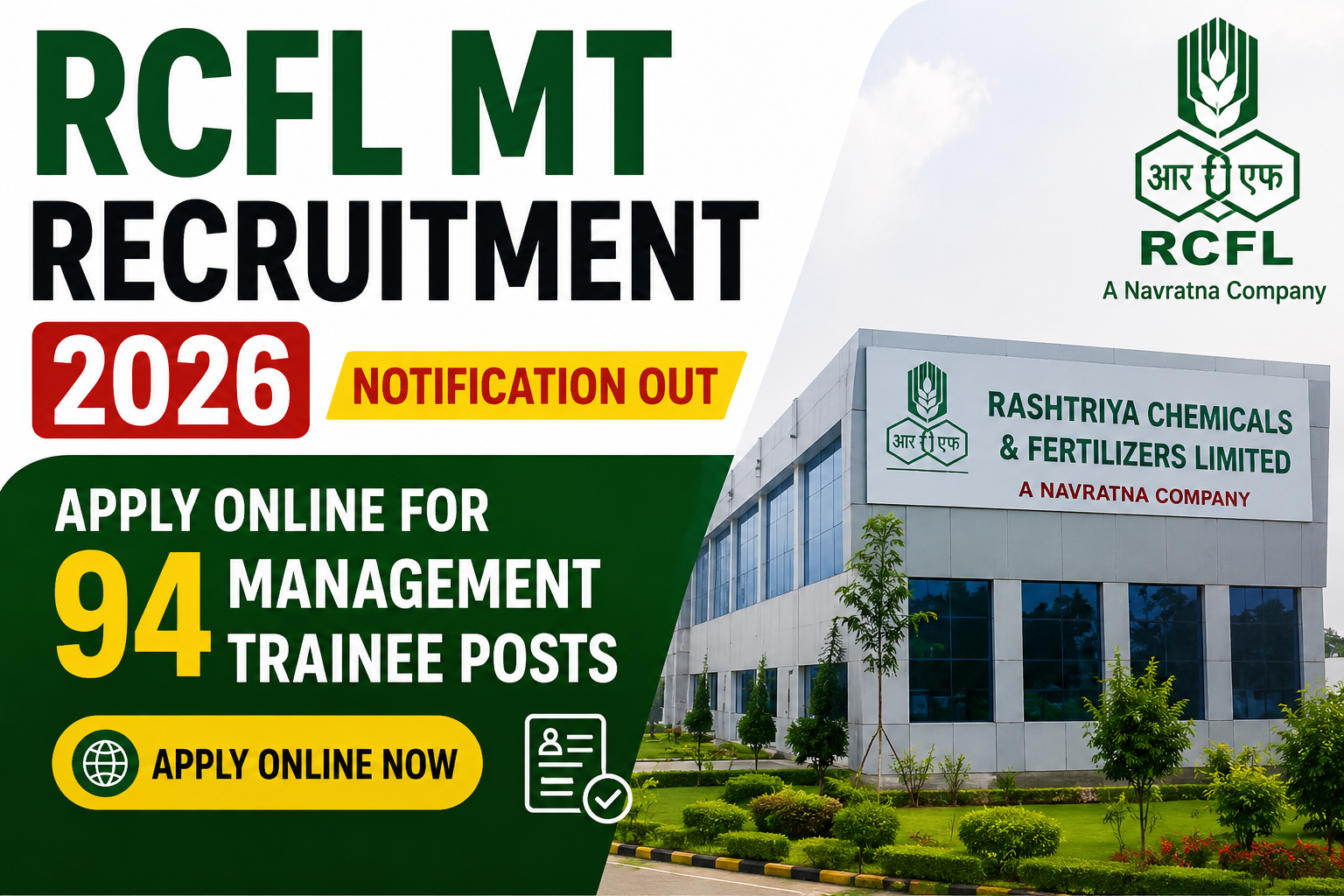 RCFL MT Recruitment 2026