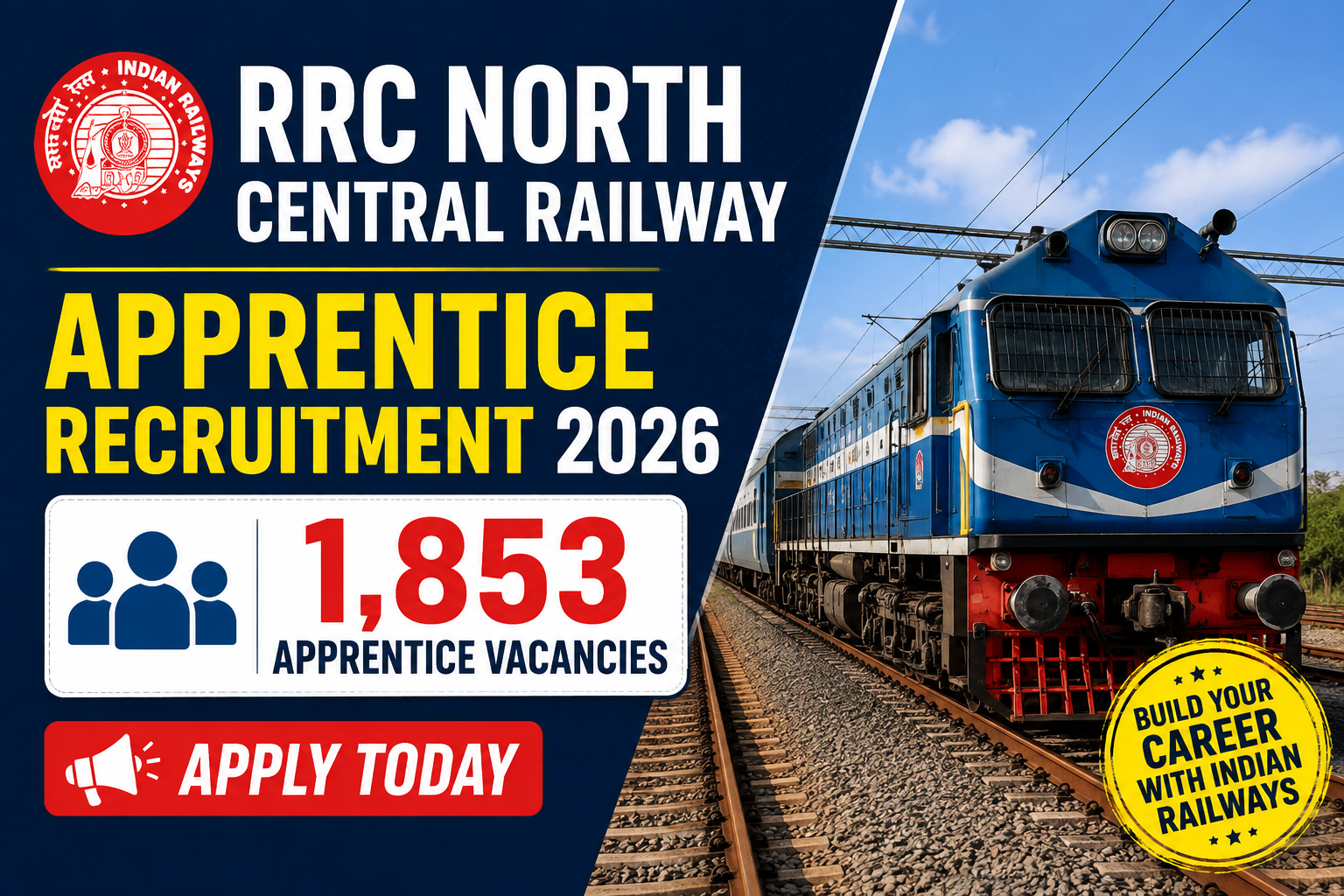 RRC Apprentice Recruitment 2026 Railway Banner